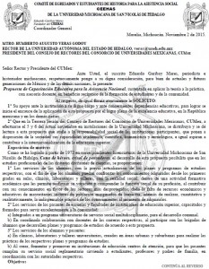 Propuesta de Capacitación Educativa para la Asistencia Nacional, a integrantes del Consorcio de Universidades Mexicanas, CUMex